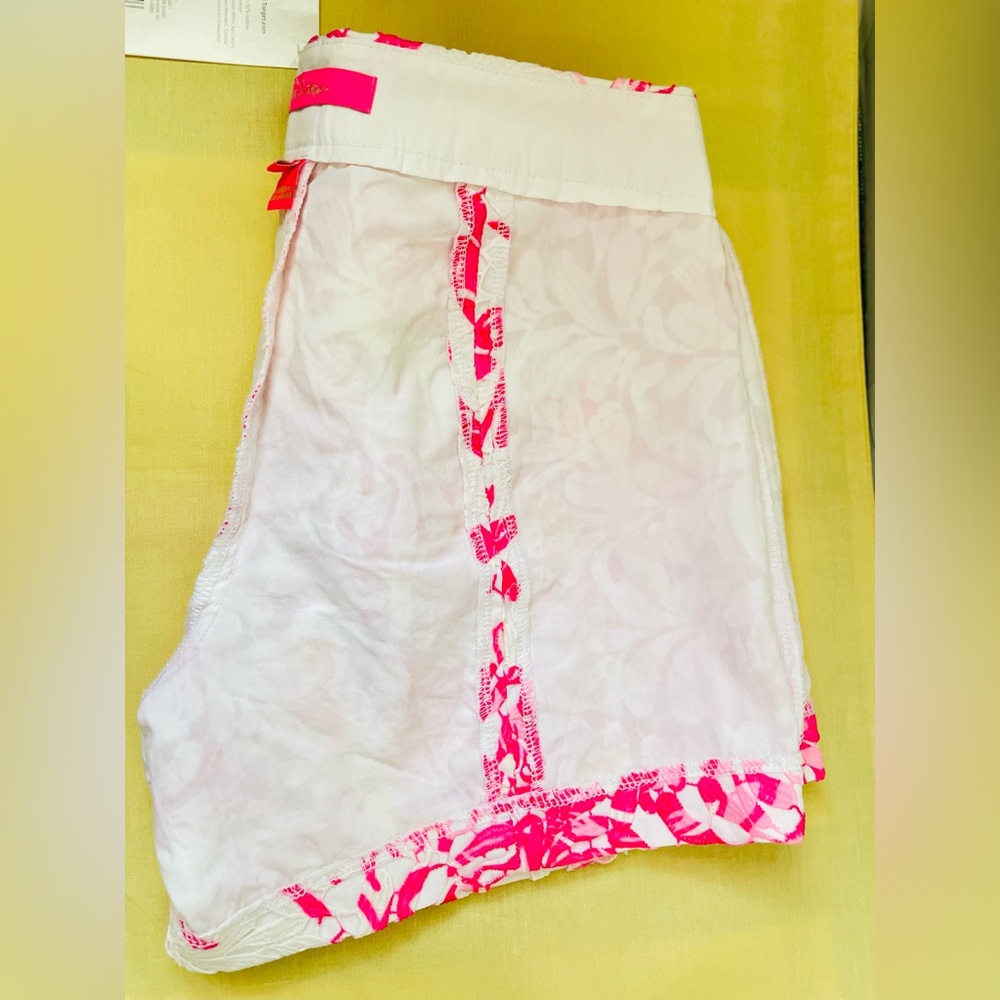 NEW LILLY PULITZER RESORT WHITE CALIENTE KELLY LACE SHORTS SIZE 00. - Picture 16 of 17